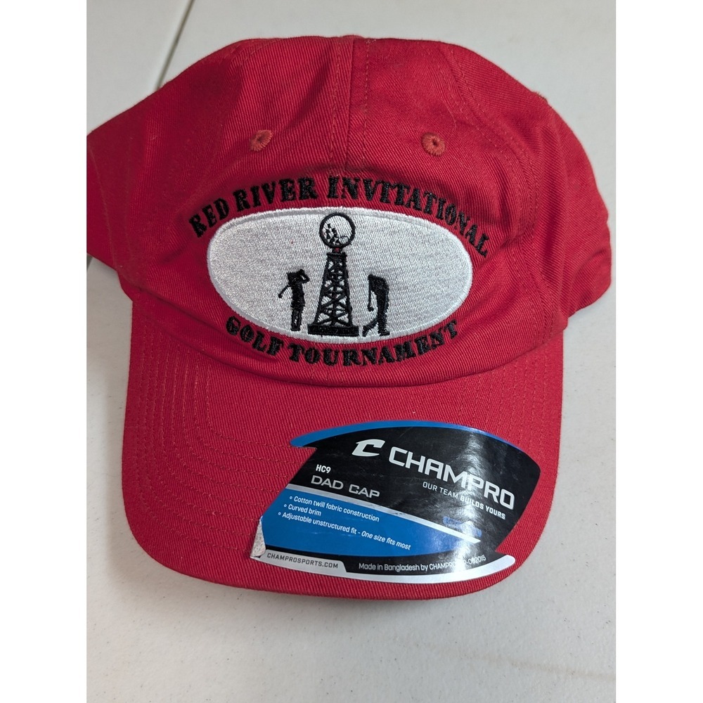 RED‎ RIVER INVITATIONAL GOLF TOURNAMENT Red Dad Cap Adjustable Cotton Champpro